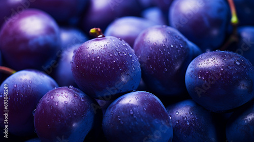 A clear image of some fresh, helthy & testy plum blue fruits, completely filled background