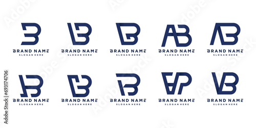 Letter B design element vector icon idea with creative concept style