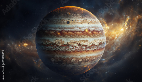 Stylized Illustration of Jupiter