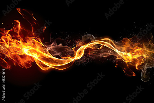 Ethereal flames, Dynamic play of flames on a dark background, a mesmerizing and dramatic concept for creating captivating stock photos.