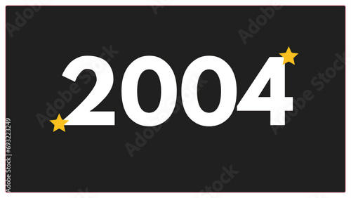 Vintage 2004 birthday, Made in 2004 Limited Edition, born in 2004 birthday design. 3d rendering flip board year 2004.