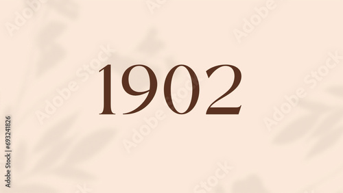 Vintage 1902 birthday, Made in 1902 Limited Edition, born in 1902 birthday design. 3d rendering flip board year 1902.