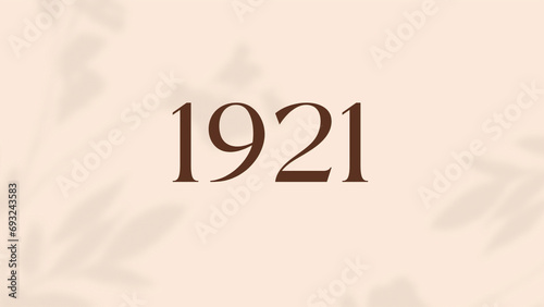Vintage 1921 birthday, Made in 1921 Limited Edition, born in 1921 birthday design. 3d rendering flip board year 1921.