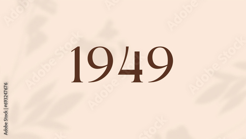 Vintage 1949 birthday, Made in 1949 Limited Edition, born in 1949 birthday design. 3d rendering flip board year 1949.