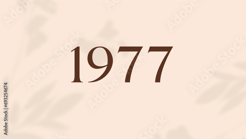 Vintage 1977 birthday, Made in 1977 Limited Edition, born in 1977 birthday design. 3d rendering flip board year 1977.