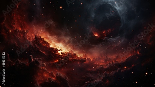 Cosmic Fury: Eruption of a Stellar Phenomenon in the Void - generative ai
