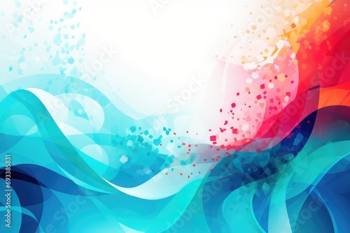 Abstract colorful background with wave. Sbstract background themed around Olympics Opening Ceremony. 