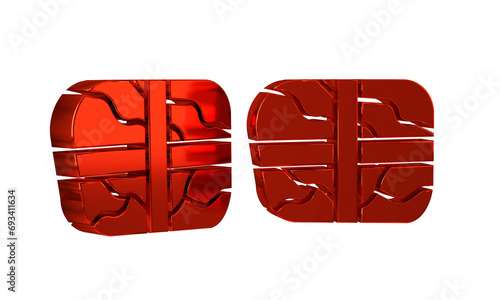 Red Package with cocaine icon isolated on transparent background. Health danger.