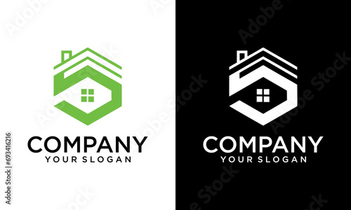 Logo design of S SS in vector for construction, home, real estate, building, property. Modern and professional logo design template on White and black background