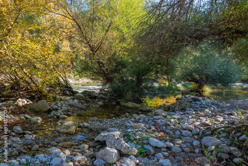 Beautiful vie od oidomatis river in Greece