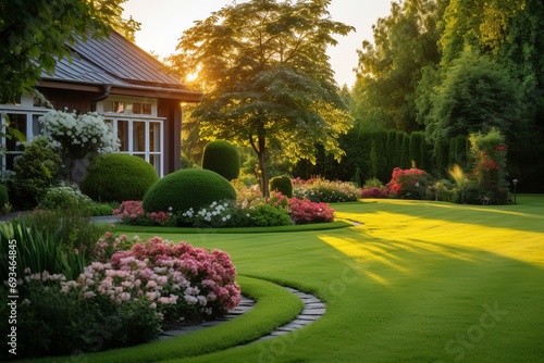 Beautiful manicured lawn