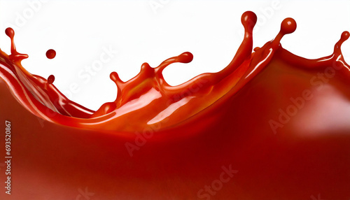 Tomato sauce splash, tomato sauce flowing, 3d illustration