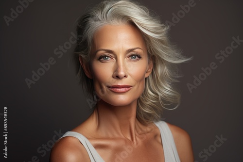 Elegant Portrait of a Person with Silver Hair