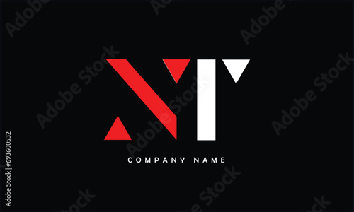 NT, TN, N, T Abstract Letters Logo Monogram