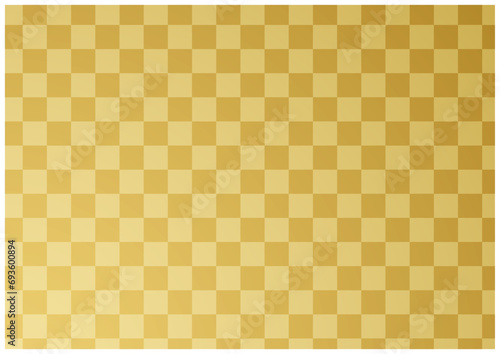 金箔の金屏風な和柄の金ゴールド背景金箔市松イラスト年賀状素材左下光彩