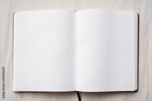 Open notebook blank sheets