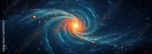 Create a star clipart with a spiral galaxy pattern inside, giving it a cosmic and celestial feel