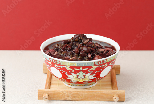 Laba Porridge Eight Treasure Congee, Traditional Chinese Dish Served at Laba or Lantern Festival