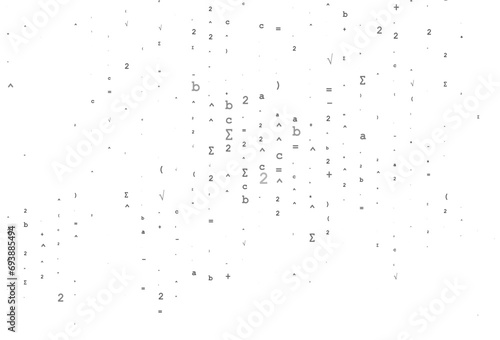 Light Silver, Gray vector pattern with arithmetic signs.