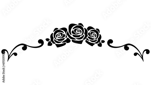 Decorative vintage roses frames vintage frames and scroll elements. Classic calligraphy swirls, swashes, dividers, . Good for greeting cards, wedding invitations, restaurant menu, royal certificates. 