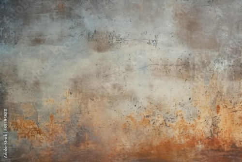 A painting of an orange and brown wall. Suitable for interior design and home decor projects