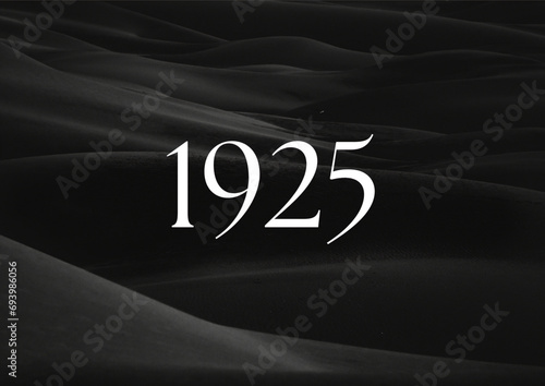 Vintage 1925 birthday, Made in 1925 Limited Edition, born in 1925 birthday design. 3d rendering flip board year 1925.