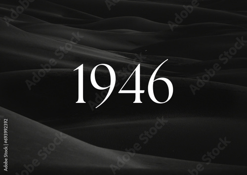Vintage 1946 birthday, Made in 1946 Limited Edition, born in 1946 birthday design. 3d rendering flip board year 1946.