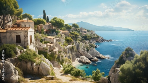 Explore cliffside villages and olive groves along the scenic Greek coast.
