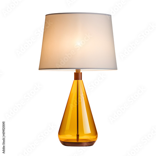 Mid Century Table Lamp Isolated on Transparent Background