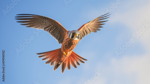 American kestrel (Falco sparverius) in flight. generative ai