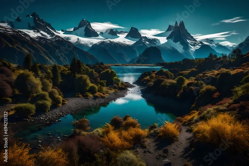 **Beautiful southern Chile landscape.