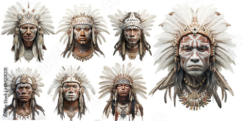 Red Indians Face PNG