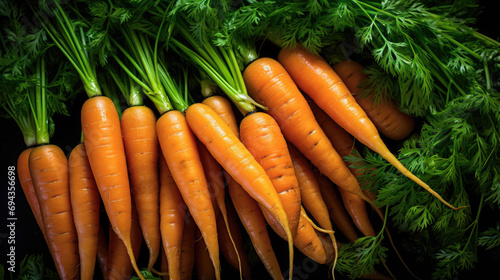 Fresh Carrot harvest background generated by AI