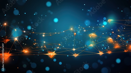 Illustrate a Dynamic IT Technology Connections in Abstract Background