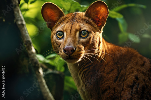 A Fossa, the sleek and elusive predator of Madagascar's rainforest