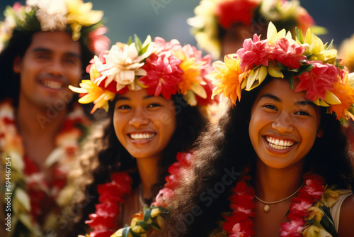 Tropical Elegance: Samoan Group with Florals