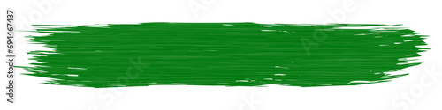 Green line of paint isolated, green smear