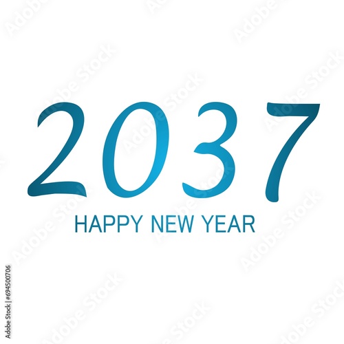 HAPPY NEW YEAR 2037 LOGO