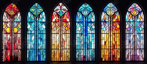 church windows made of colored glass
