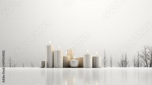 Candlemas day. February 2nd, marks the presentation of Jesus at the Temple and the purification of the Virgin Mary, blessing of candles. banner, copy space, greeting card, background.