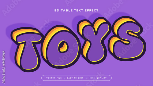 Colorful toys 3d editable text effect - font style
