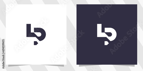 letter lp pl logo design
