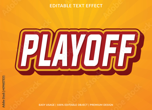 playoff editable text effect template use for business brand and logo