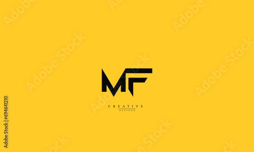 Alphabet letters Initials Monogram logo MF FM M F