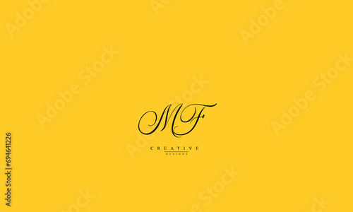 Alphabet letters Initials Monogram logo MF FM M F
