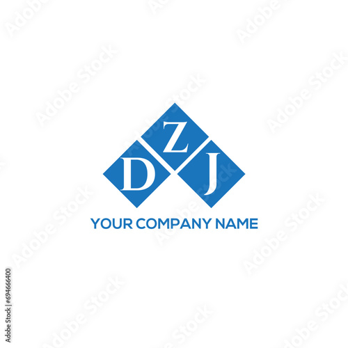 ZDJ letter logo design on white background. ZDJ creative initials letter logo concept. ZDJ letter design. 