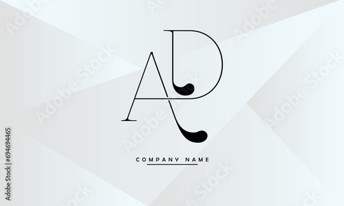 AD, DA, A, D Abstract Letters Logo Monogram