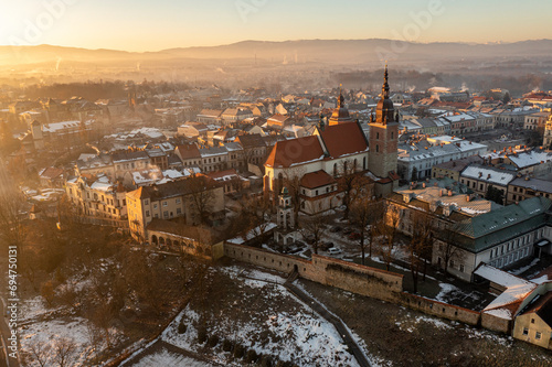Old town at sunrise Nowy Sacz 