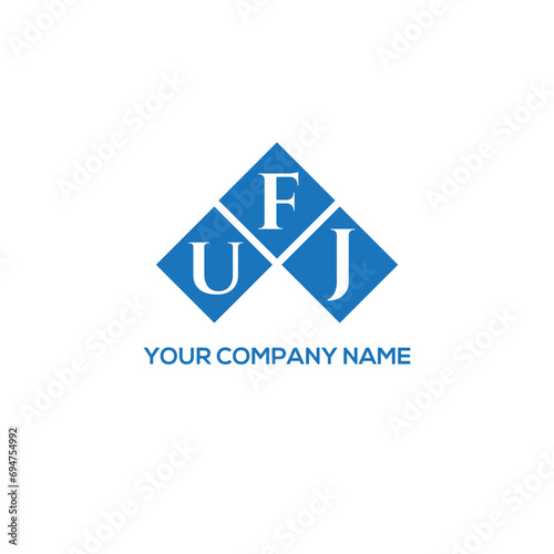 FUJ letter logo design on white background. FUJ creative initials letter logo concept. FUJ letter design. 