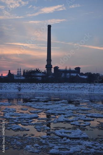 Miasto Poznań, brzeg rzeki Warty